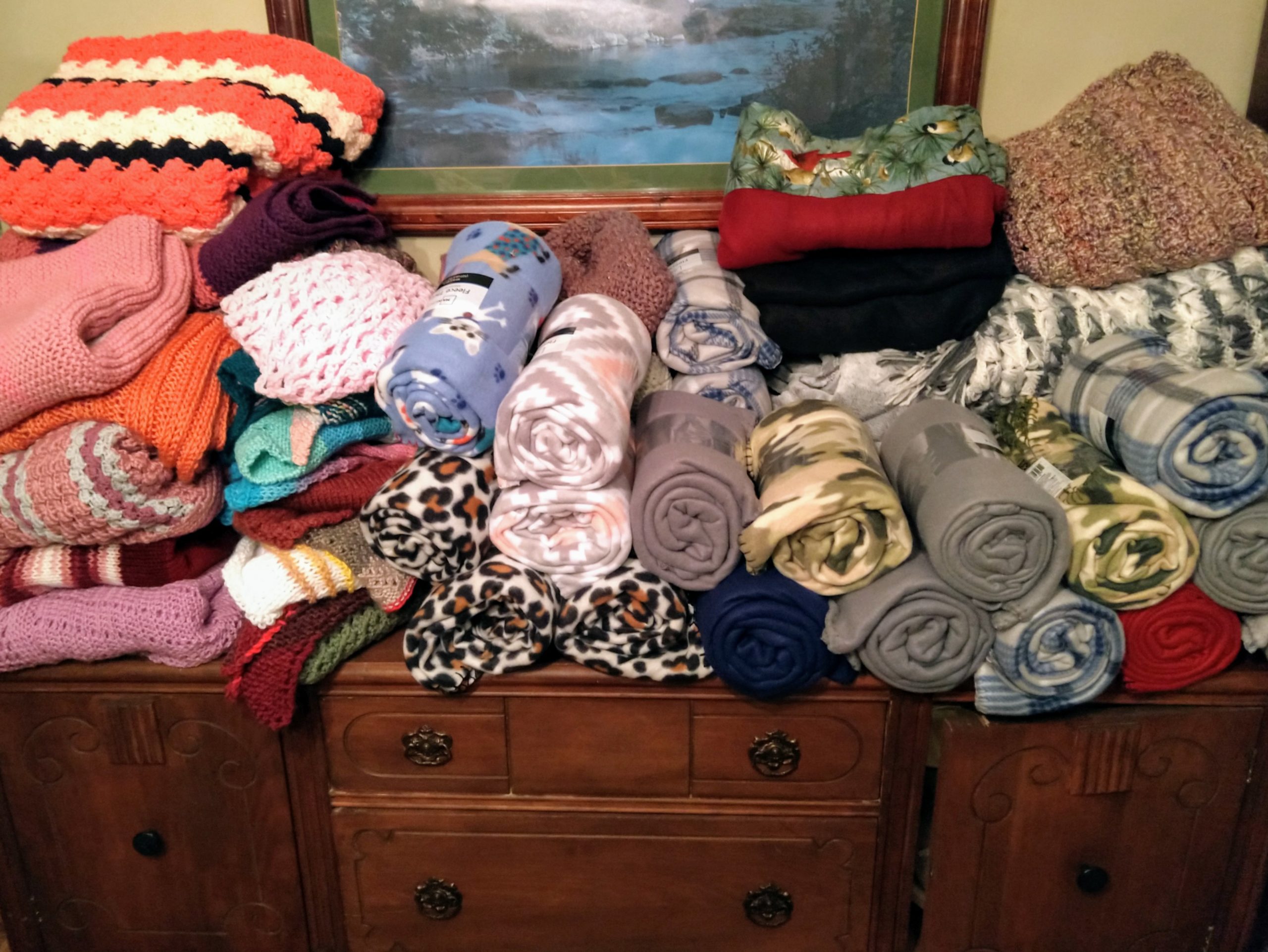 Donated blankets